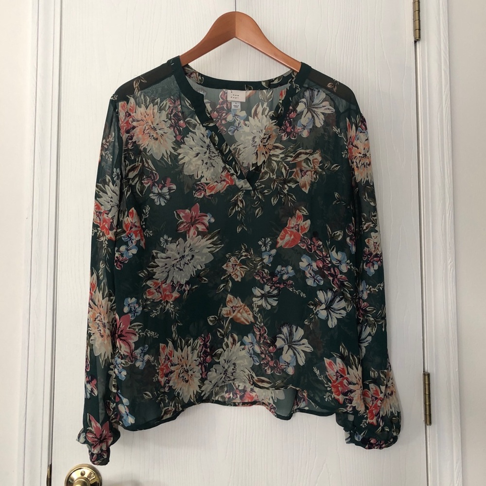 Sheer green blouse by A New Day